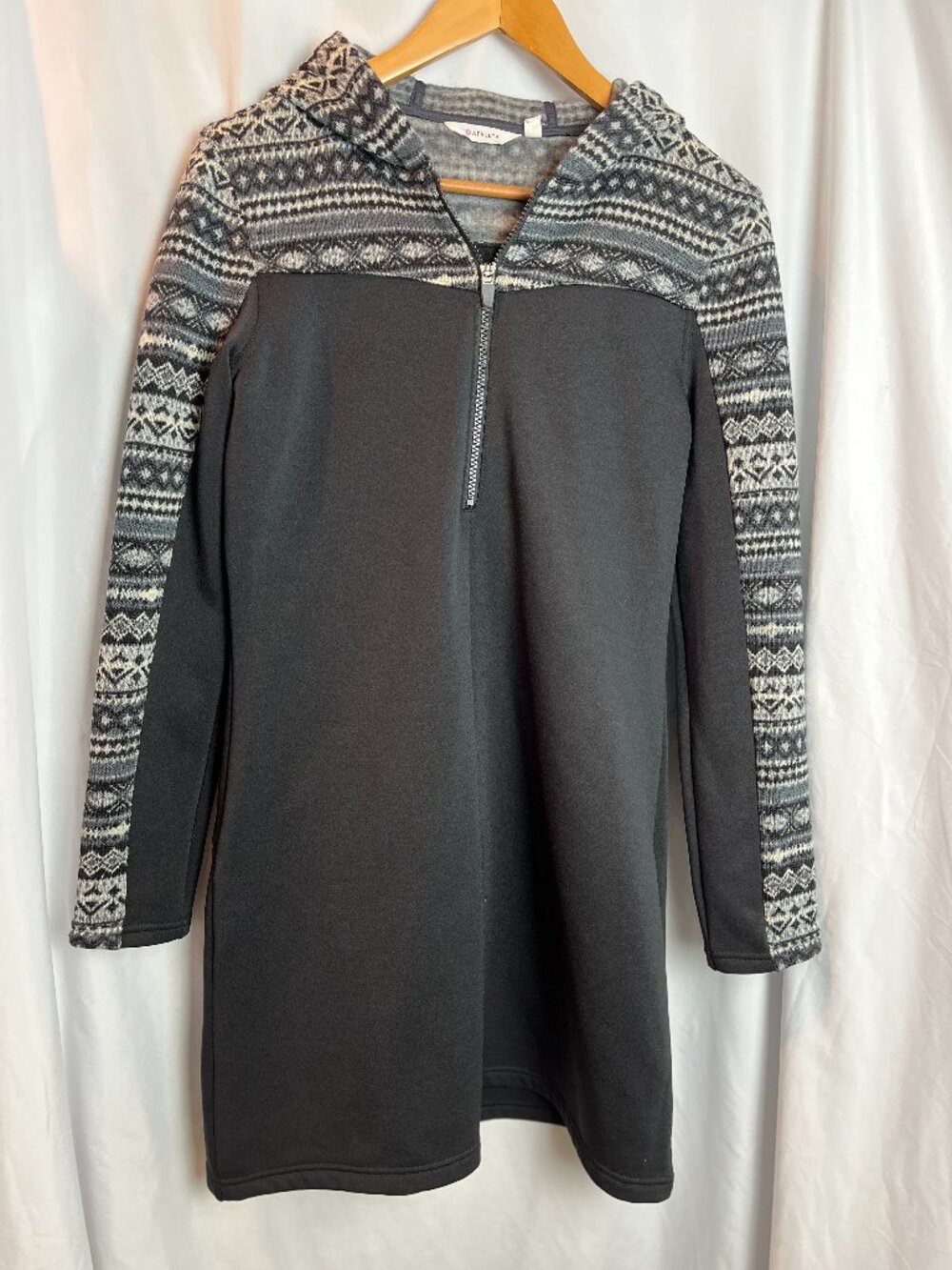 Women's Black Fleece Hooded Athleta Dress Size S